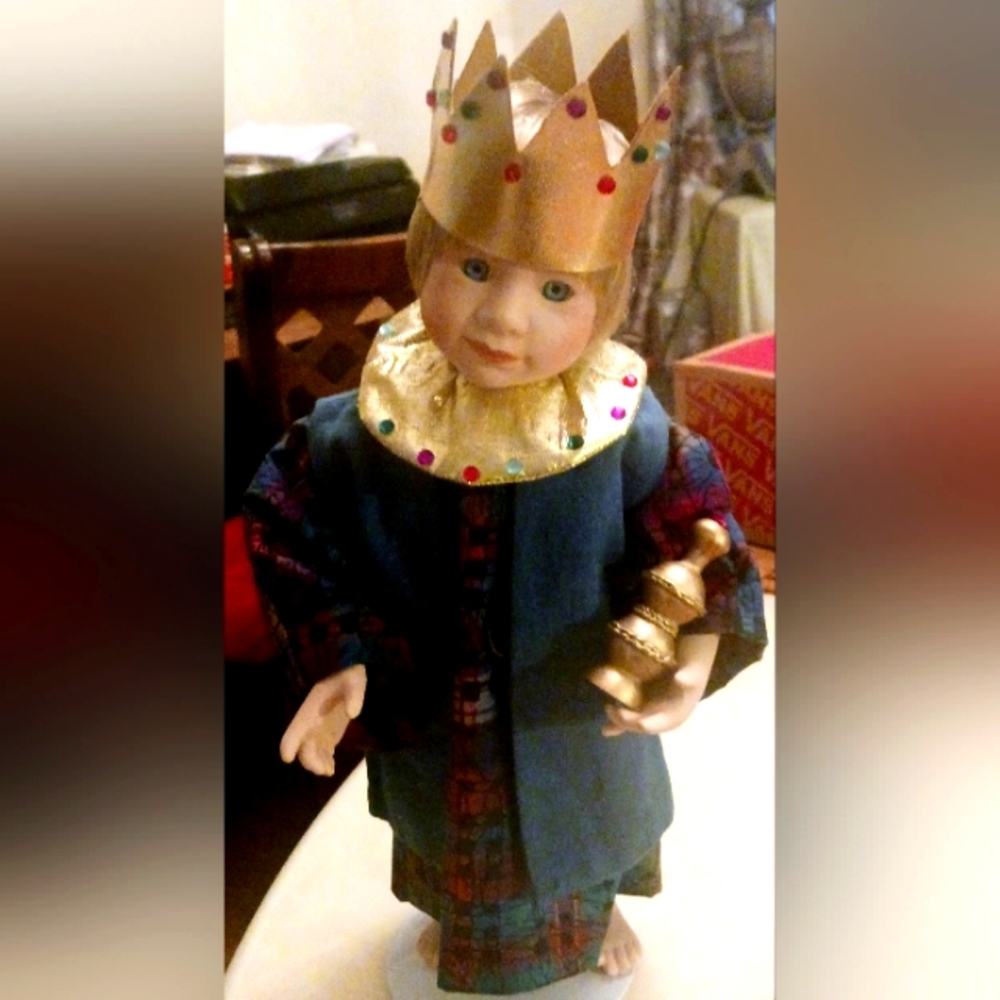 Ashton Drake the Third King Nativity Doll Porcelain Oh Holy Night Collection